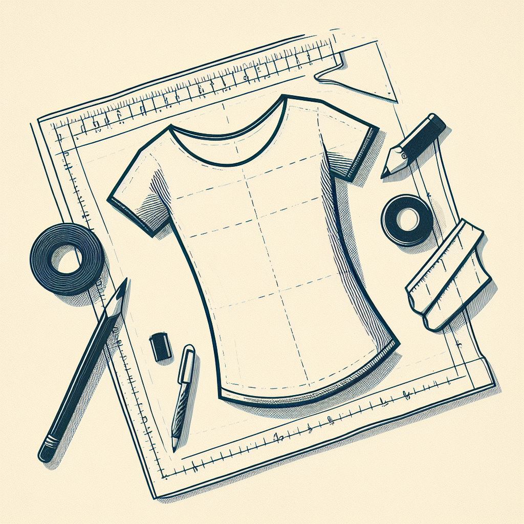 Draw the basic shape of the clothing item: How to Draw Baggy Clothes